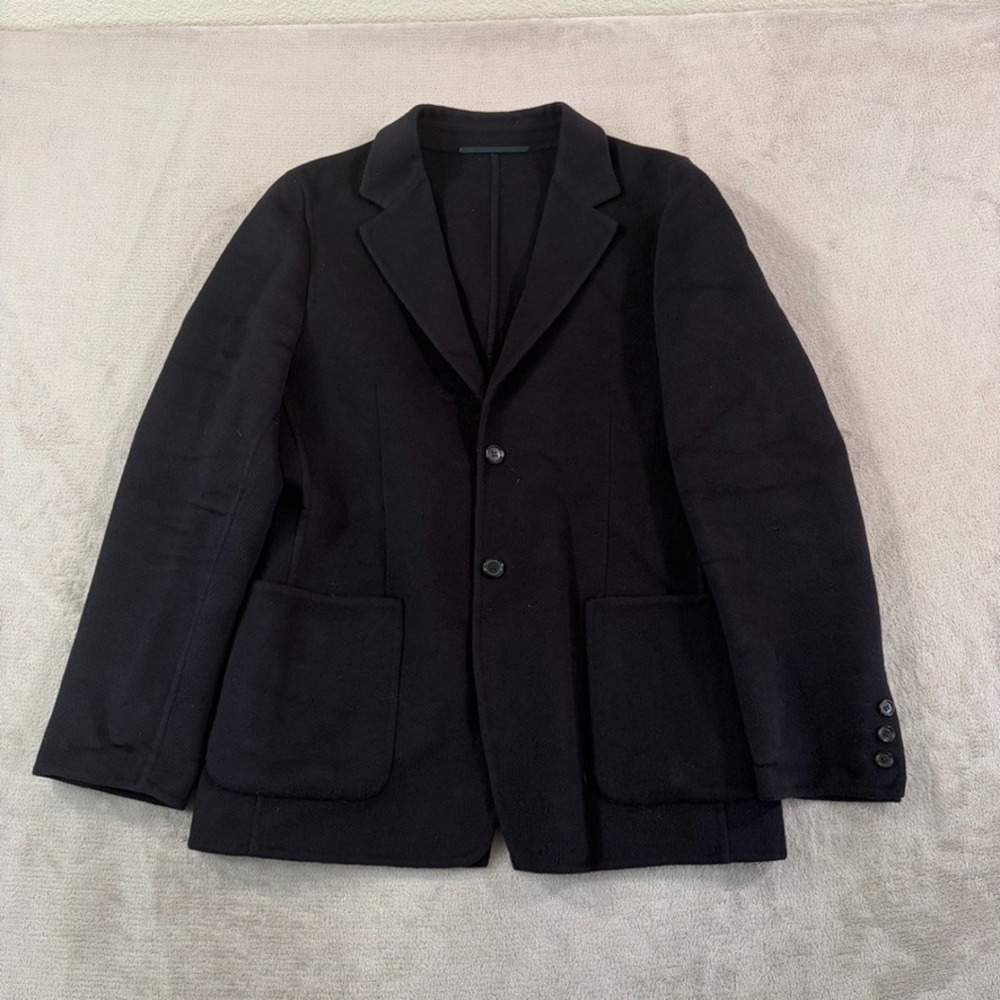 PRADA Milano Blazer Sport Coat‎ in Navy Wool Angora Men 38R Designer Italy Made